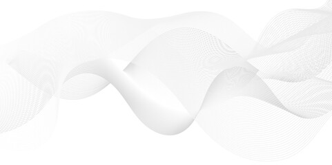 Vector wave digital white and gray blend futuristic technology flow tech transparent line stripe energy connection web music and sound, beautiful dynamic smooth space texture background.