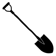 Shovel Silhouette vector illustration