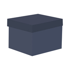 Gray box on transparent background