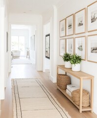 modern corridor interior with art and storage