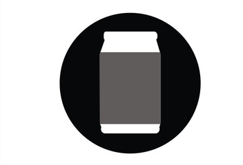 Soda can, transparent background. Dented soda. Beverage, beer and brewing sign and symbol. Soda and juice silhouette. Vector illustration	
