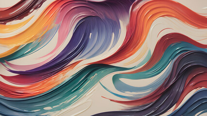 Obraz premium Set of colorful brush strokes, lines, hand painted design elements. Textures, backgrounds for text. Rough grunge edges.