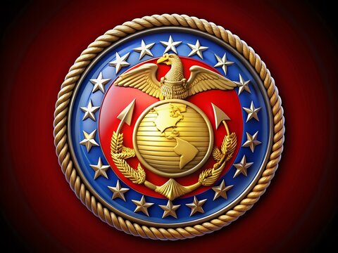 Distinctive USMC Symbol Representation for Military Pride and Heritage in Bold, Eye-Catching Design Elements and Colors
