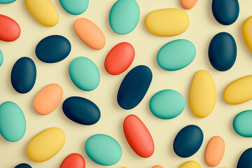 Abstract Colorful Stone Pattern: Minimalist Geometric Design