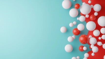 Molecular compounds, futuristic laboratory background, 3D illustration