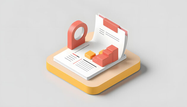 3D Isometric Flat  Illustration of Requirements Analysis. Item 3 isolated with white highlights, png