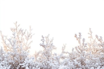 Fototapeta premium A bird perches on the branches of a tree covered in snow, a winter scene