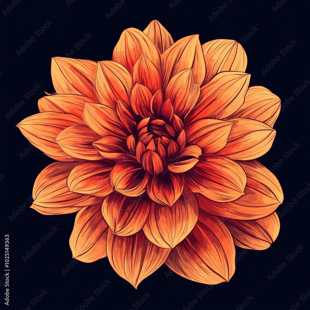 Poster a detailed view of a flower with petals and center on a dark background, suitable for use in designs