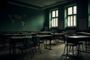 photo of a empty university room, university room