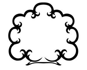 Bush. Stylized fairy bush for coloring - stock illustration. Outline. Plant element for logo or sign	