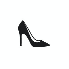 Obraz premium A black high-heel shoe with a pointed toe 