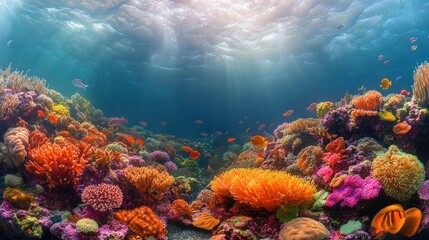 Fototapeta premium Vibrant Coral Reef Underwater
