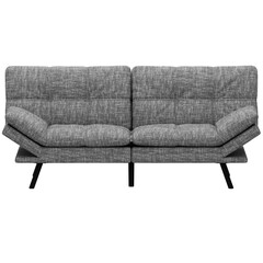 3d render gray sofa home decor with transparent background