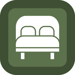 Double Bed Icon Design