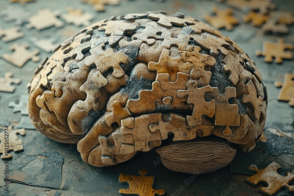 Aufkleber a single puzzle piece sits on the floor, ready to be used in a larger puzzle