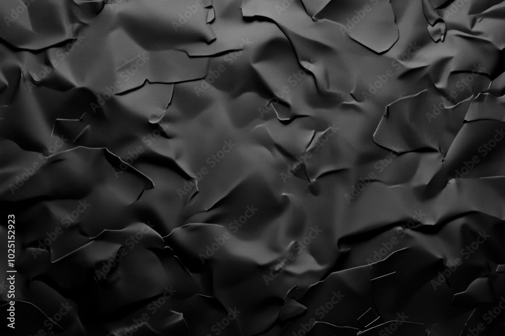 Poster a close-up shot of crumbled paper with creases and folds, suitable for use in a variety of contexts 
