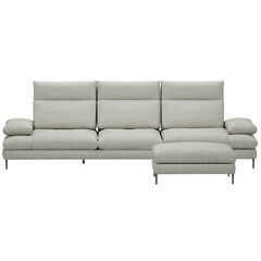 3d render white sofa home decor with transparent background