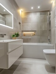 Modern Bathroom with Neutral Tones