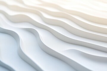 Obraz premium Close-up shot of a white surface featuring wavy lines, great for abstract or minimalist designs