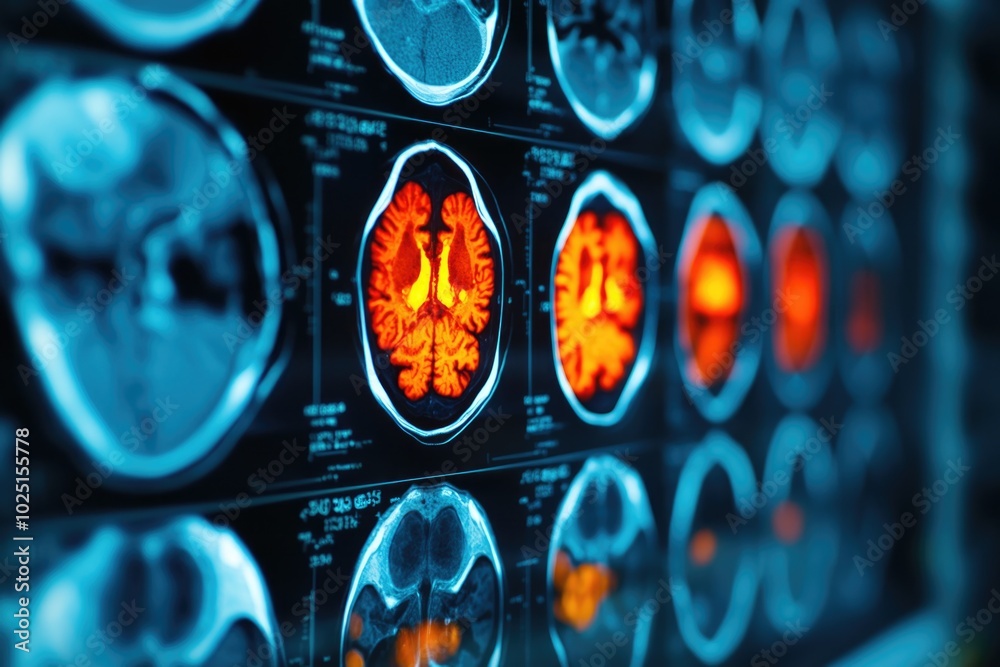 Aufkleber High-resolution images of brain scans with detailed information about neural activity and structure