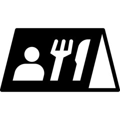 reservation or booking at a restaurant or eatery solid or glyph icon