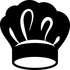chef hat or toque for wearing cooking food solid or glyph icon