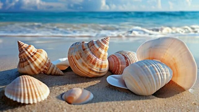 sea shells on the beach