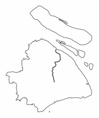 Shanghai outline map