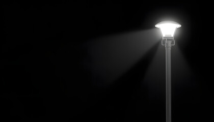 Light Pole isolated with white highlights, png