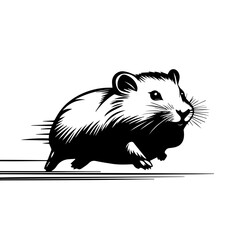 Running Hamster in Motion, Vector Design
