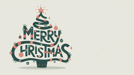 Cheerful Christmas Tree Design with Festive Typography