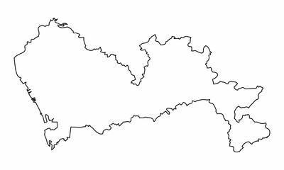 Shenzhen city outline map