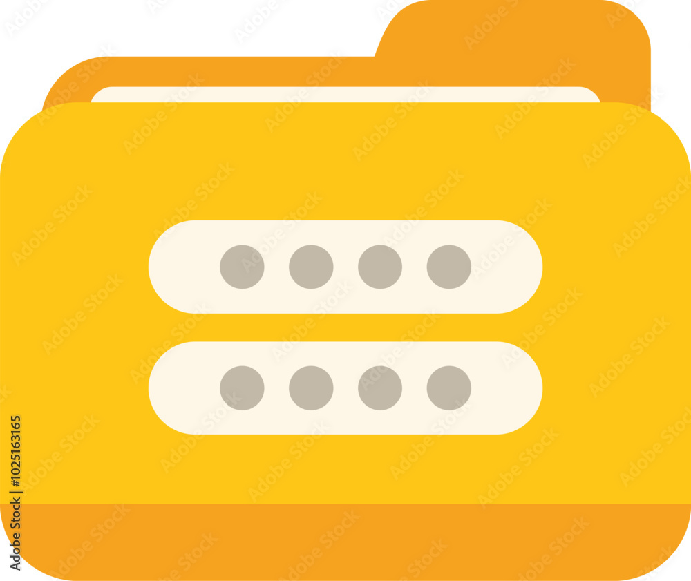 Poster folder with a padlock is a common visual metaphor for data encryption and security