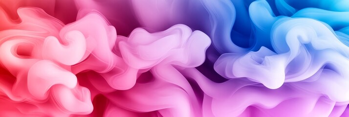Obraz premium Abstract smoke design with pastel colors. Dreamy, ethereal, vibrant, flowing, and artistic.