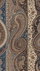 Intricate paisley pattern with swirling ornate desgin