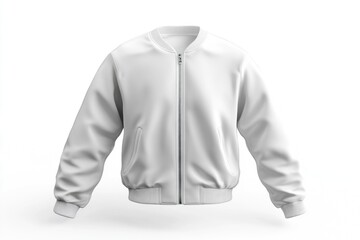 Fototapeta premium Simple white jacket on a clean background