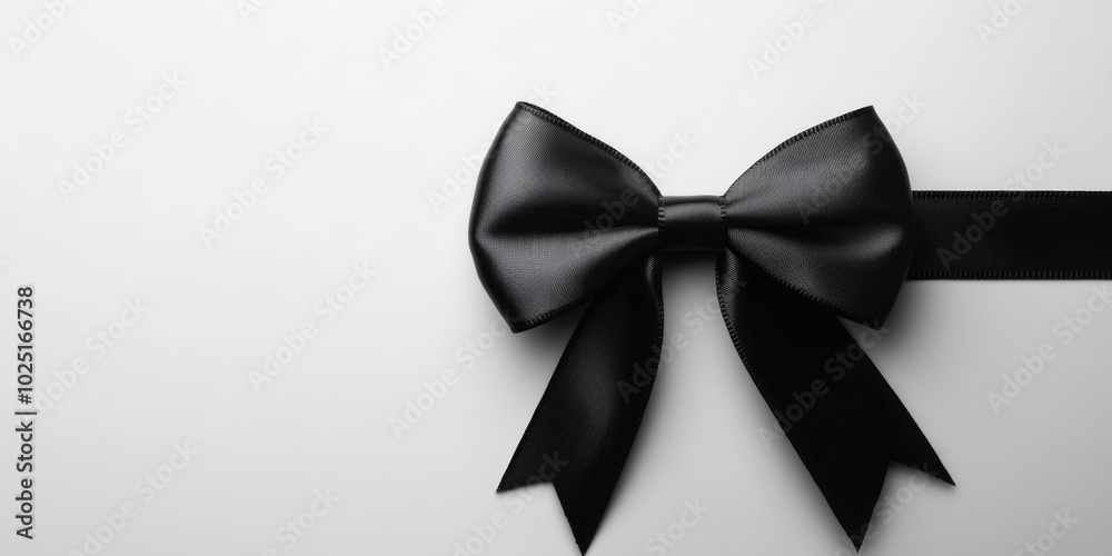 Aufkleber a simple and elegant design featuring a black bow on a white background, suitable for use in greetin
