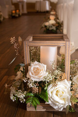 ceremony flowers and candles