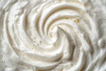A swirl of whipped cream on a plate, perfect for desserts and special occasions