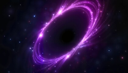 Obraz premium Mesmerizing Purple Galaxy Swirl in Cosmic Void