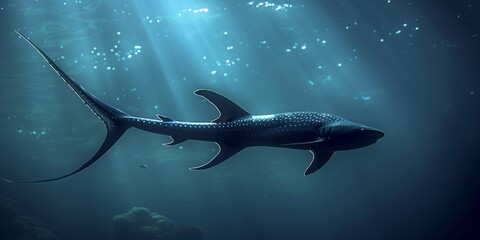 Obraz premium Whale Shark Swimming Through The Ocean