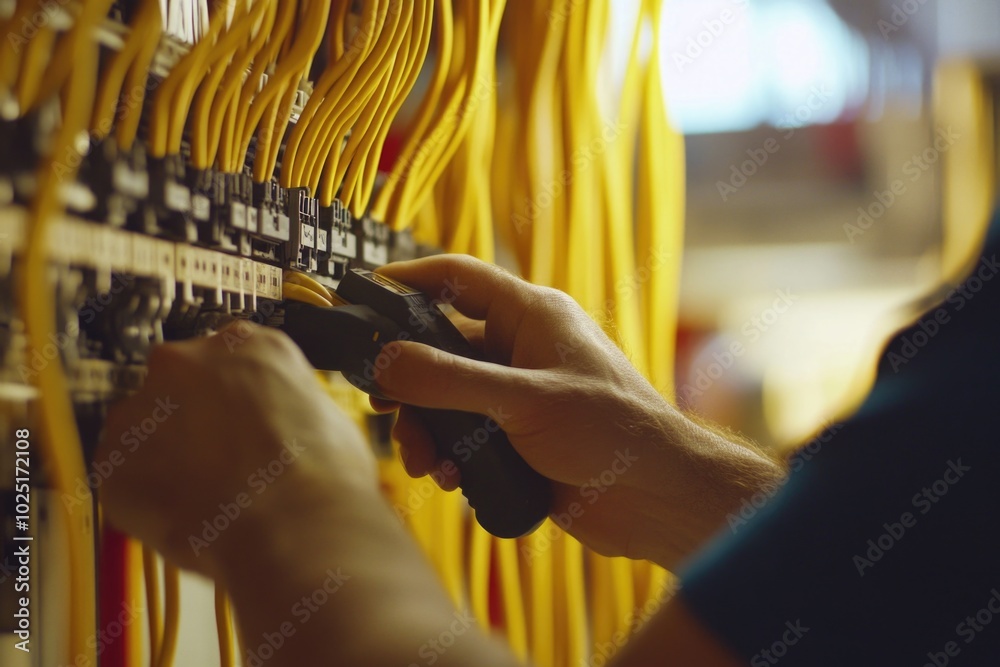 Poster close-up of a person holding a remote control, perfect for technology or entertainment related conce