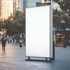 Blank advertising billboard mockup