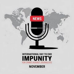 International Day to End Impunity for Crimes Against Journalists design for November awareness campaigns

