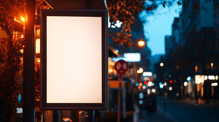 Blank advertising billboard mockup