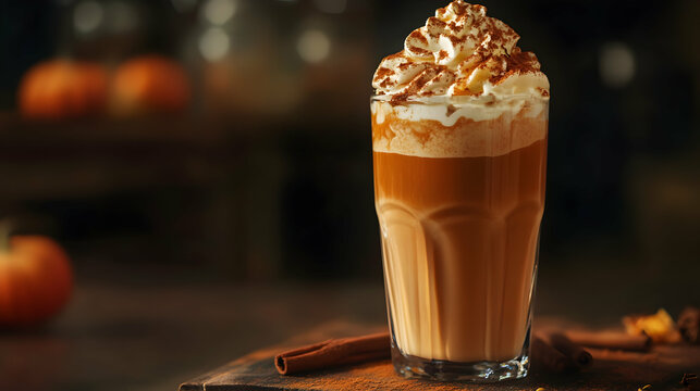 coffee latte in glass