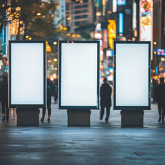 Blank advertising billboard mockup