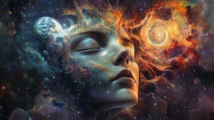 A Cosmic Face Emerging from a Nebula