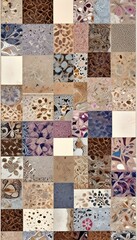 A collage of various abstract patterns and texture 