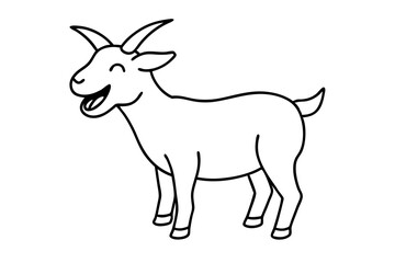 goat on white background